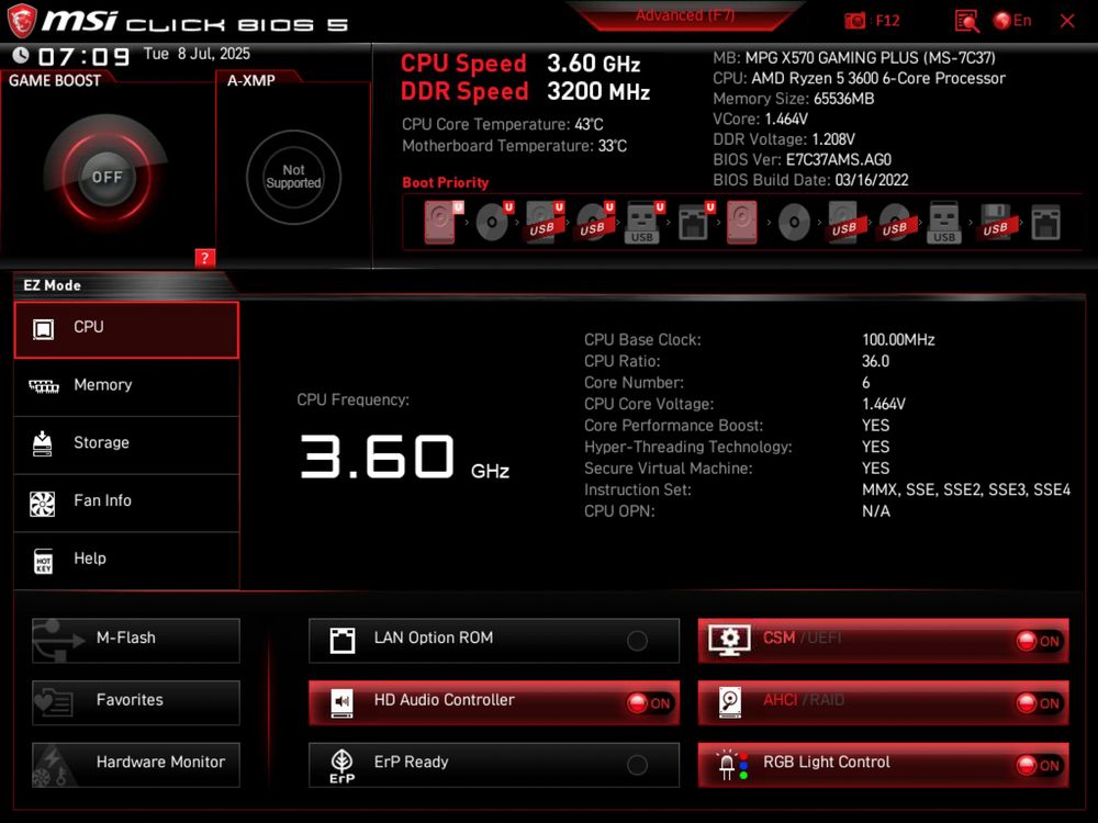 Płyta główna MSI MPG X570 Gaming Plus, Amd AM4