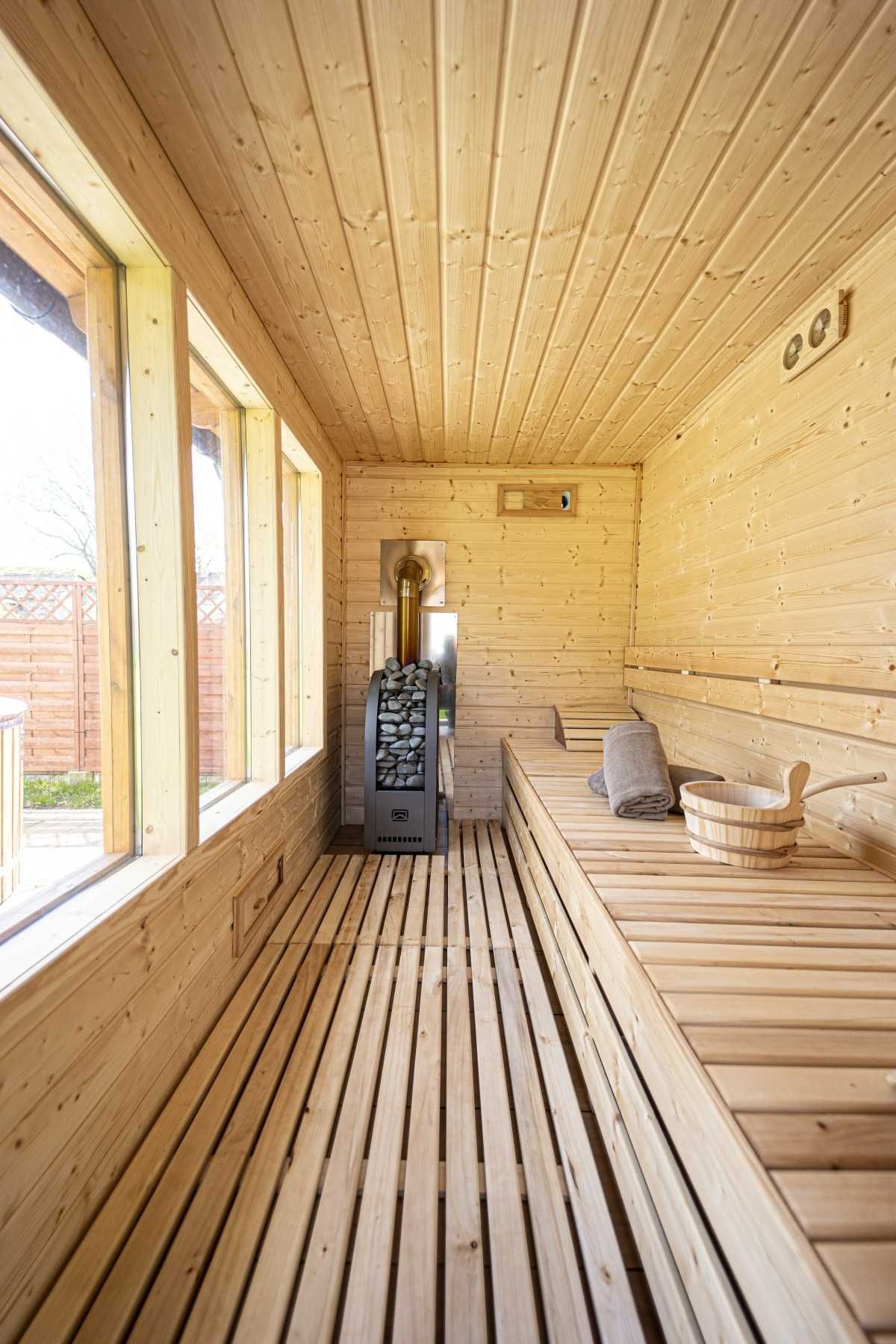 Dom całoroczny Mazury Sauna Balia Staw Ostróda Uroczysko Lubajny