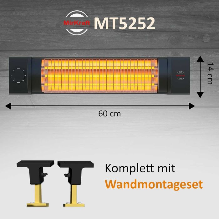 Promiennik podczerwieni zewnątrz/wewnątrz  MirKraft 1800W