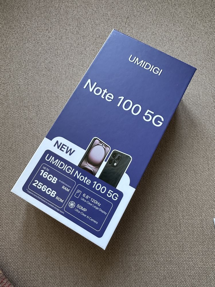 Umidigi Note 100 5G - 16/256 Гб, Android 14, 6,8’’ 120 Гц