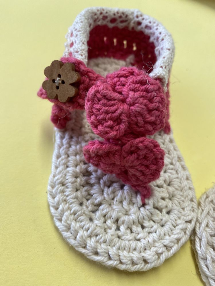 Conjunto de Sandalia e fita de bebe