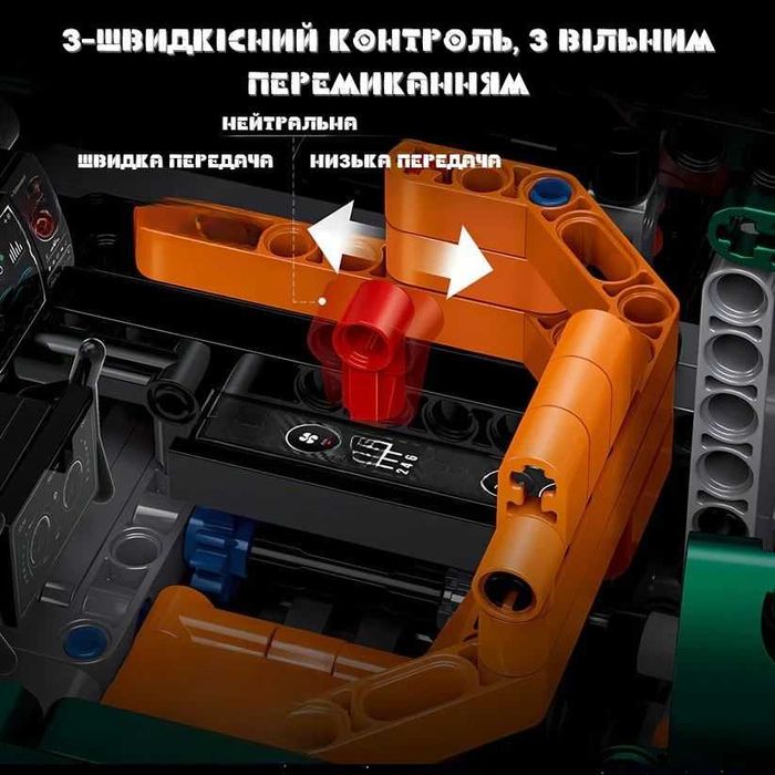 Конструктор Technic Peugout 9X8. Масштаб 1:8. 3986 деталей. У коробці