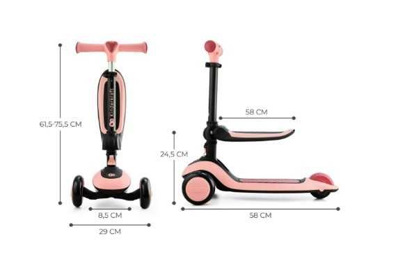Trotinete Kinderkraft Halley Tri-Scooter Pink (Rosa), Nova