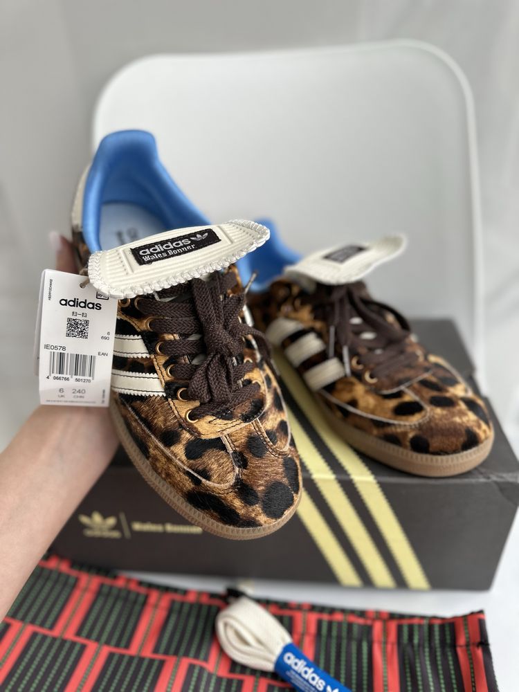 Кеди Adidas samba pony wales bonner LEOPARD