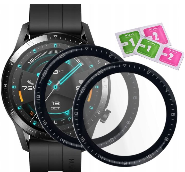 Zestaw Ochronny 2 x SZKŁO HYBRYDOWE 7H / 3D do Huawei Watch GT 2 46mm