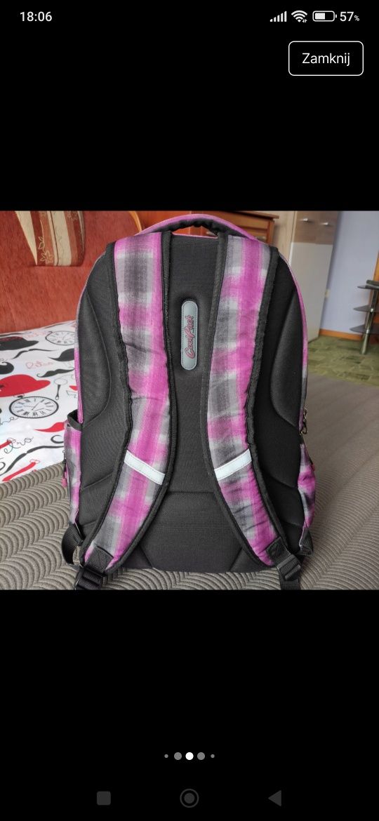 Plecak w kratę dla dziewczynki Cool Pack