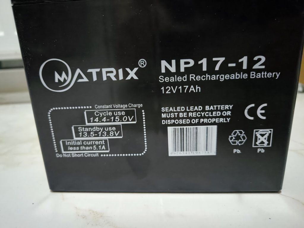 Аккумулятор Matrix 12v 17aH новый