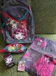 Zestaw Monster high plecak, worek, piórniki i pudełko