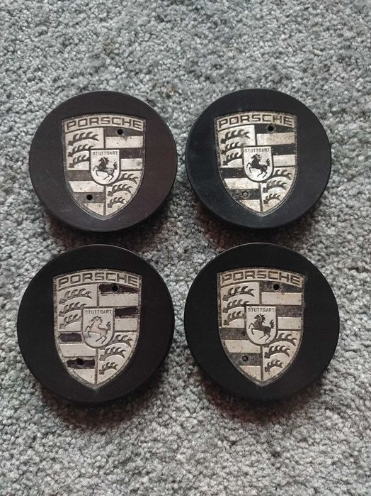 Dekielki alufelgi Porsche 77mm x 59mm czarne cena za komplet