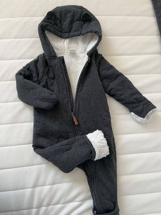 Kombinezon jesienny ciepły h&m szary 74