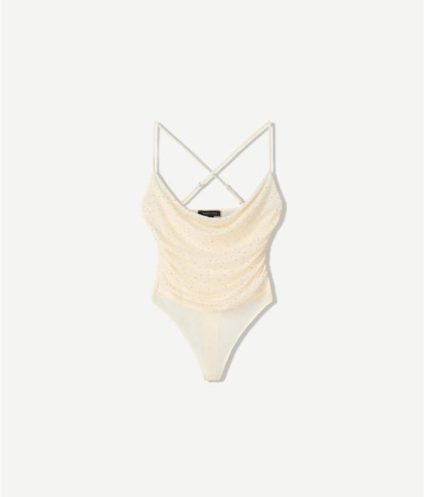 Боді бершка в сітку зі стразами