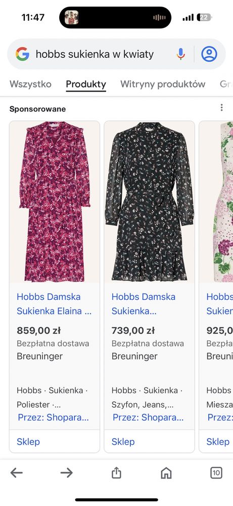 Hobbs rozkloszowana sukienka lniana len 100% kwiaty floral wesele