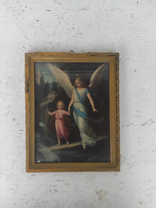 Stary obraz Święty religijny Archanioł Aniol