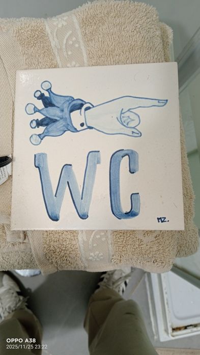 Azulejo pintado á mão WC
