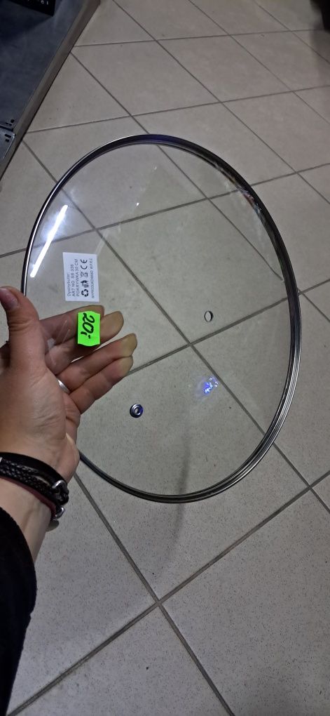 POKRYWKA SZKLANA do garnek patelnia średnica 30cm uniwersalna