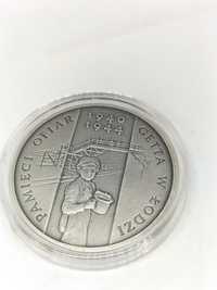 Srebrna moneta kolekcjonerska Pamięci Ofiar Getta w Łodzi 20zł 2004