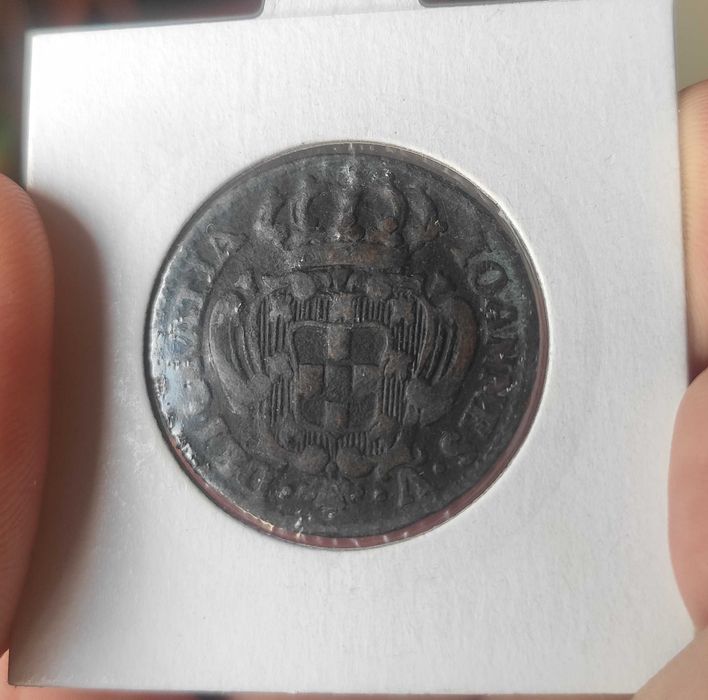 Moeda V Réis 1738 DEI GRATIA - Monarquia