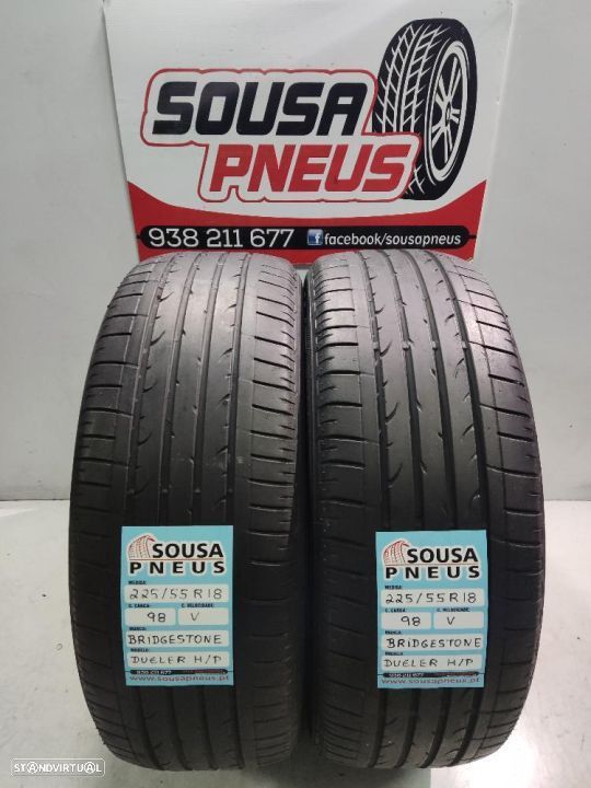 2 pneus semi novos 225-55r18 bridgestone - OFERTA DOS PORTES 120 EUROS