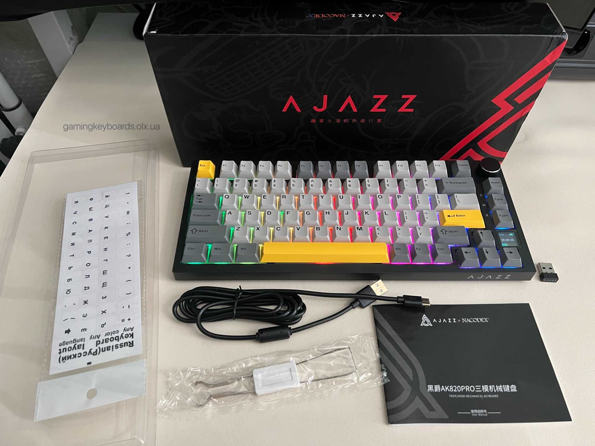 ‼️Нові Ajazz AK820 Pro‼️. Механічна Бездротова Клавіатура