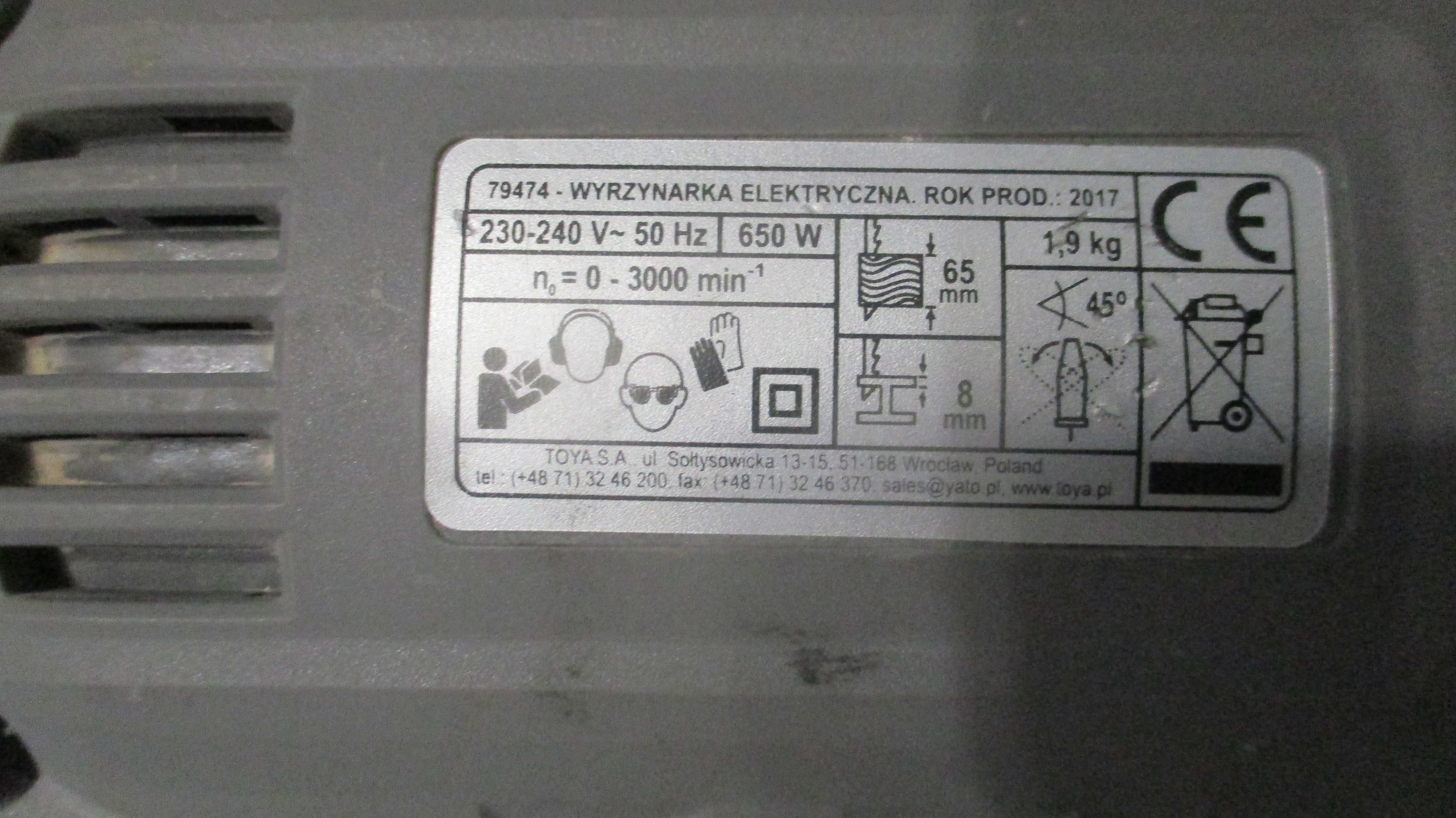 Wyrzynarka  650 W