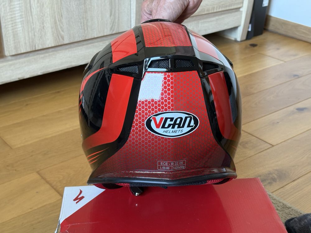 Kask Vcan V-325 czerwony nowy