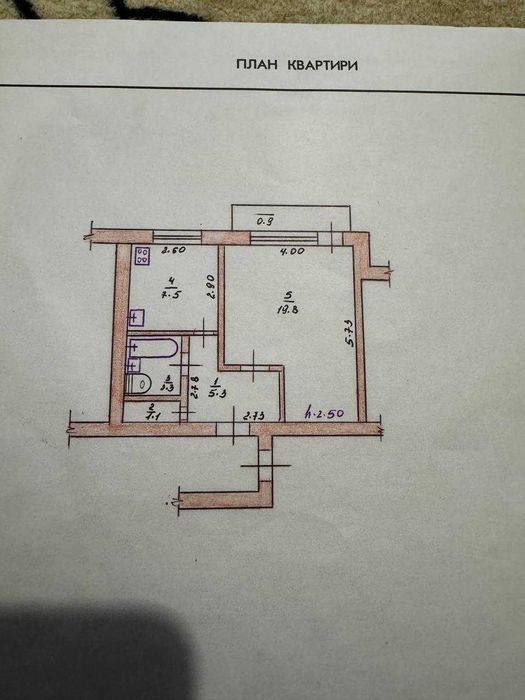 1к квартира, Озерна, вигляд на озеро, меблі, техніка, 38м² цегла 8/10п