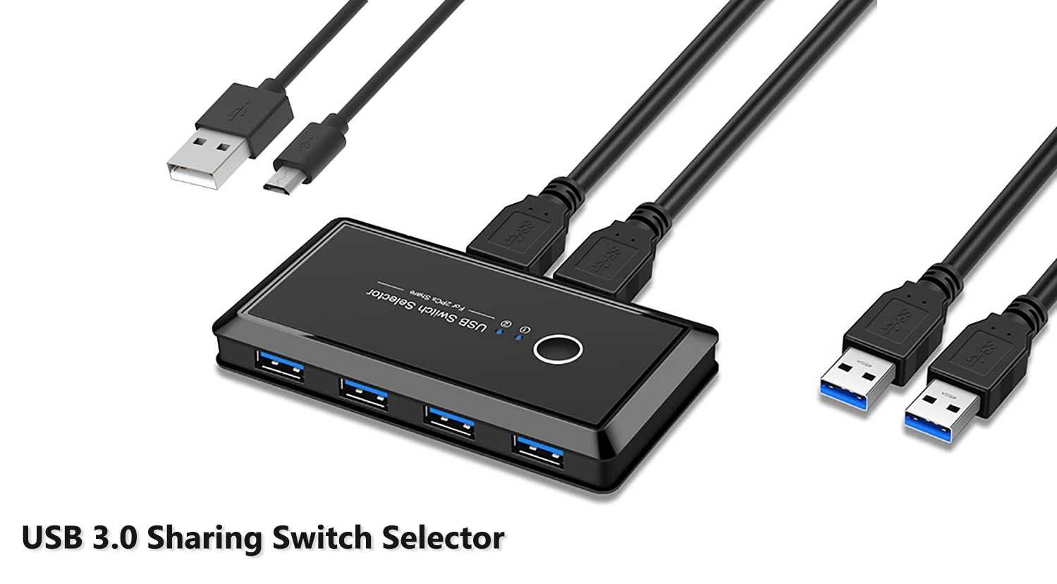 HUB przełącznik SWITCH rozdzielacz 2 in 4 USB rozgałęźnik