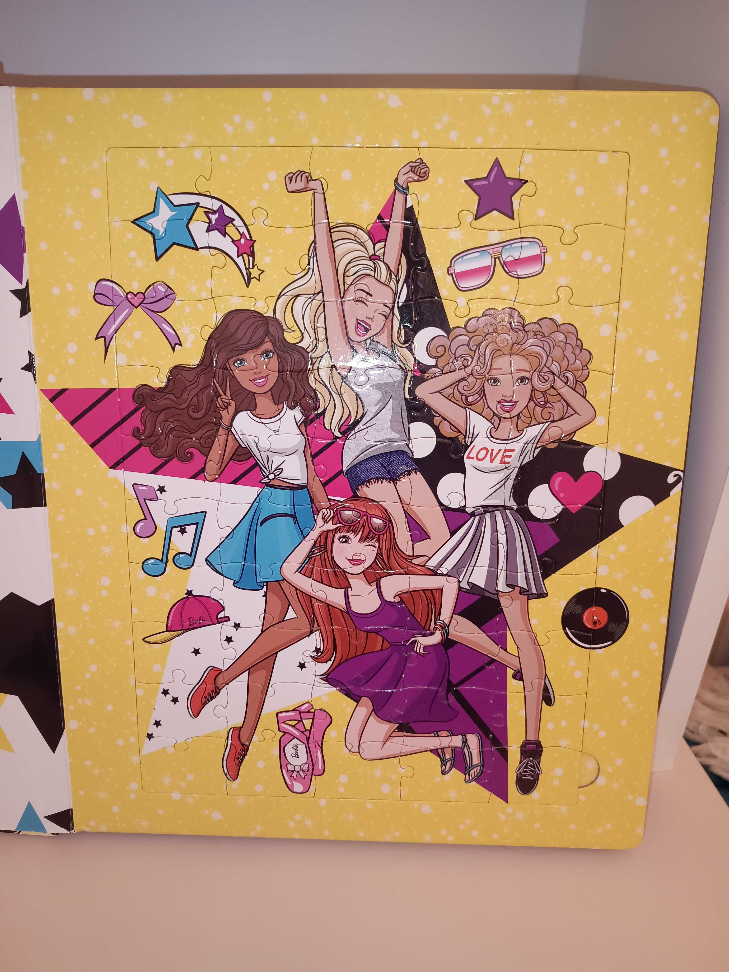 Puzzle, barbie księżniczka, książeczka