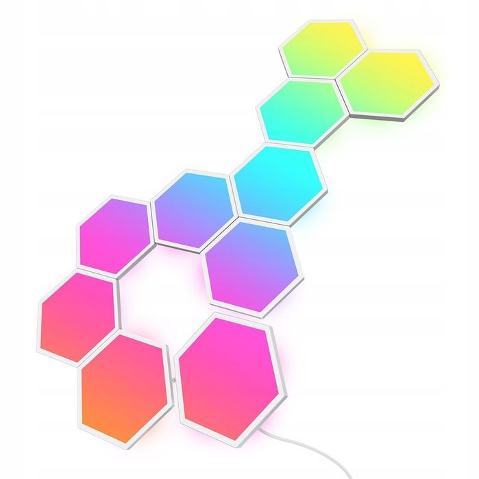 panele świetlne led rgbic glide hexagon 10 elementów