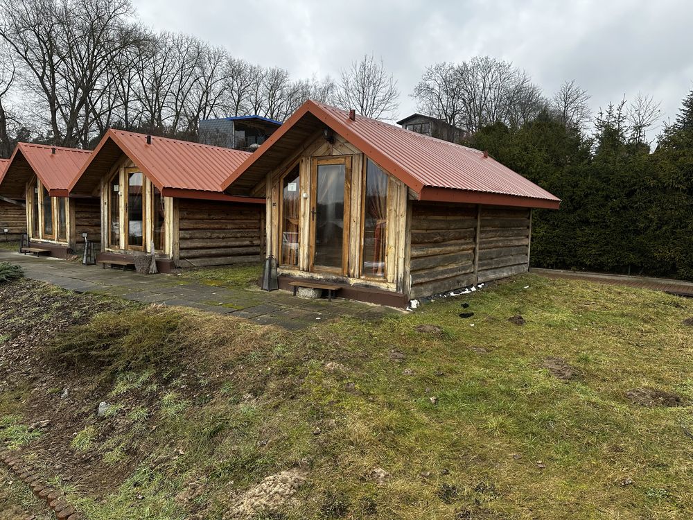Dom domek letniskowy z bala. Sauna bania altanka beczka duńska kemping