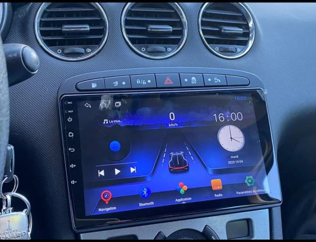 Rádio Android 13 com GPS Peugeot 308/408 (Novo)
