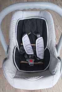 Szary fotelik samochodowy nosidełko dla dziecka 0-10kg 0+
