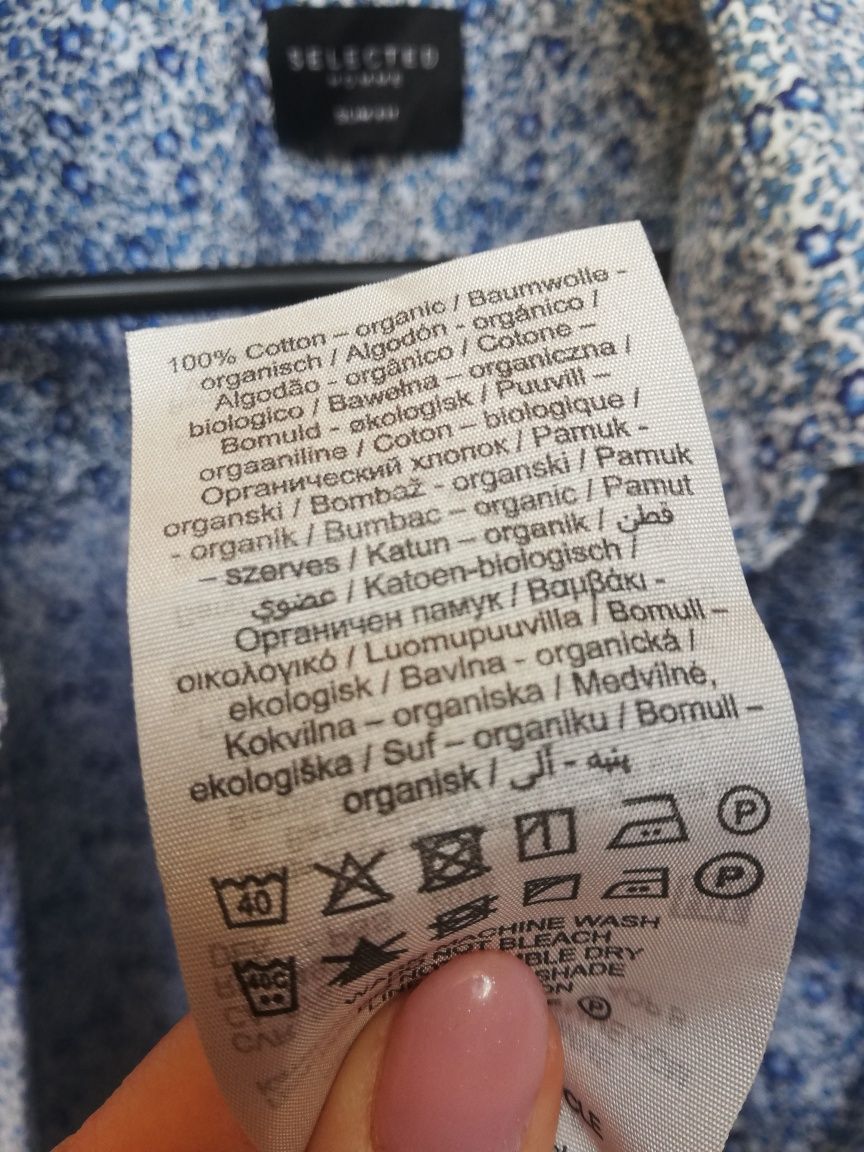 Koszula męska wzorzysta z długim rękawem Selected Homme (slim fit) roz