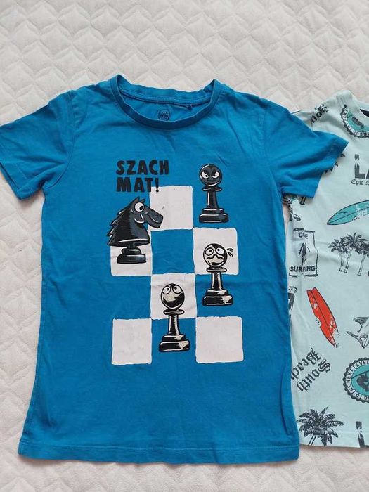 Spodnie dresowe i koszulki chłopięce rozm, 122/128, 7 sztuk