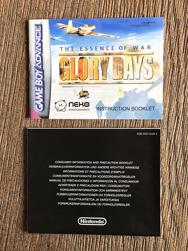 NOWA gra Glory Days Essence of War Nintendo Game Boy Advance box retro