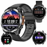 LUKSUSOWY Smartwatch Męski Rozmowy MENU PL Kompas Ciśnienie Latarka