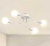 NIUNIAJ Lampa sufitowa Vintage 4 żarówki Sputnik