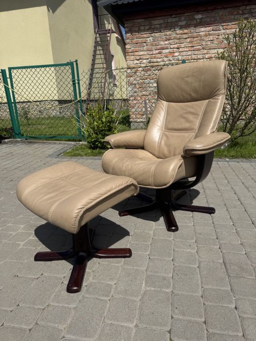 Крісло реклайнер з пуфом крісло релакс (00109)