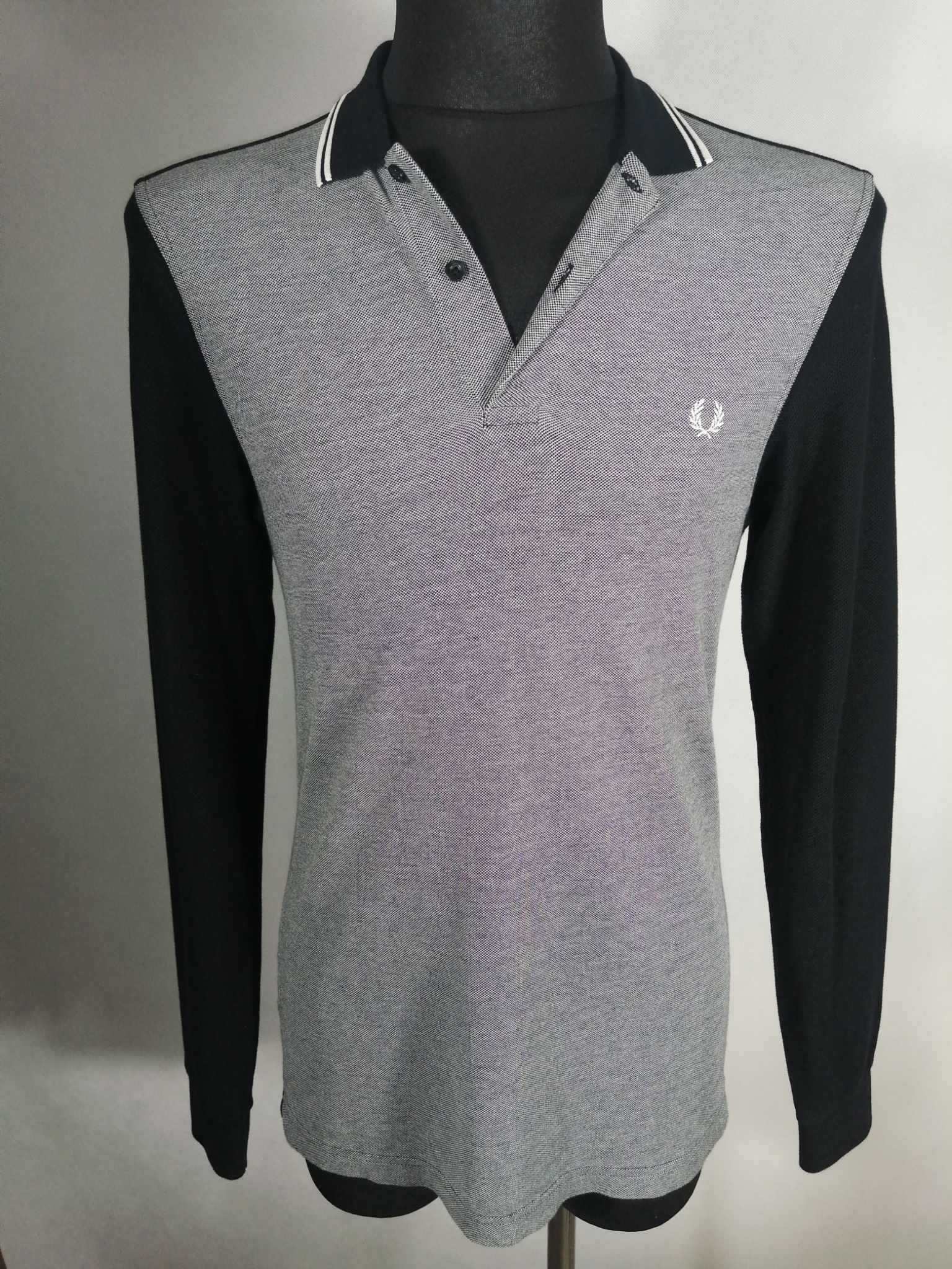 FRED PERRY Koszulka Polo Męska długi rękaw S Bawełna Super stan Tshirt