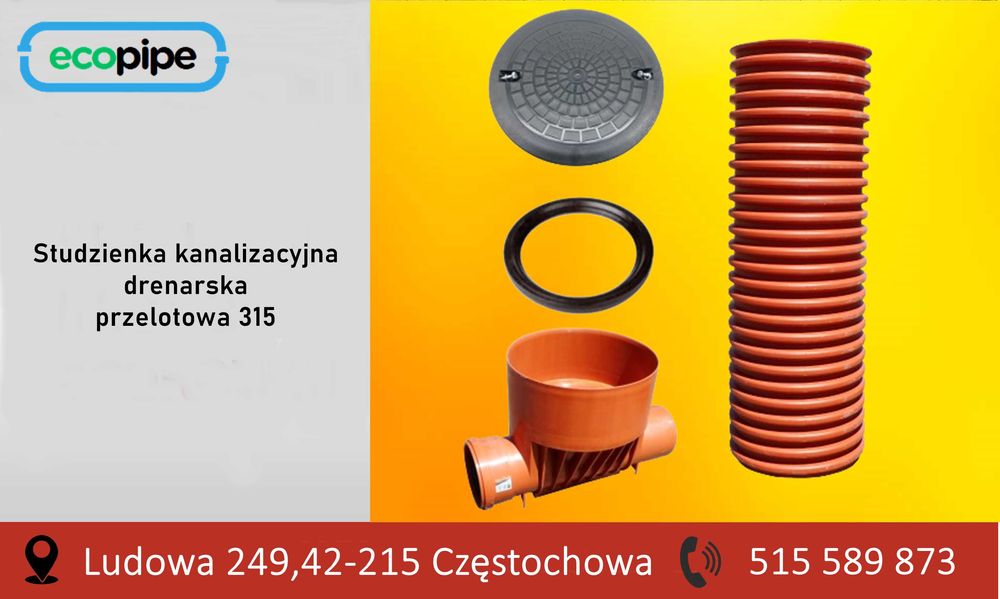 Studzienka kanalizacyjna przelotowa 315 studnia drenarska