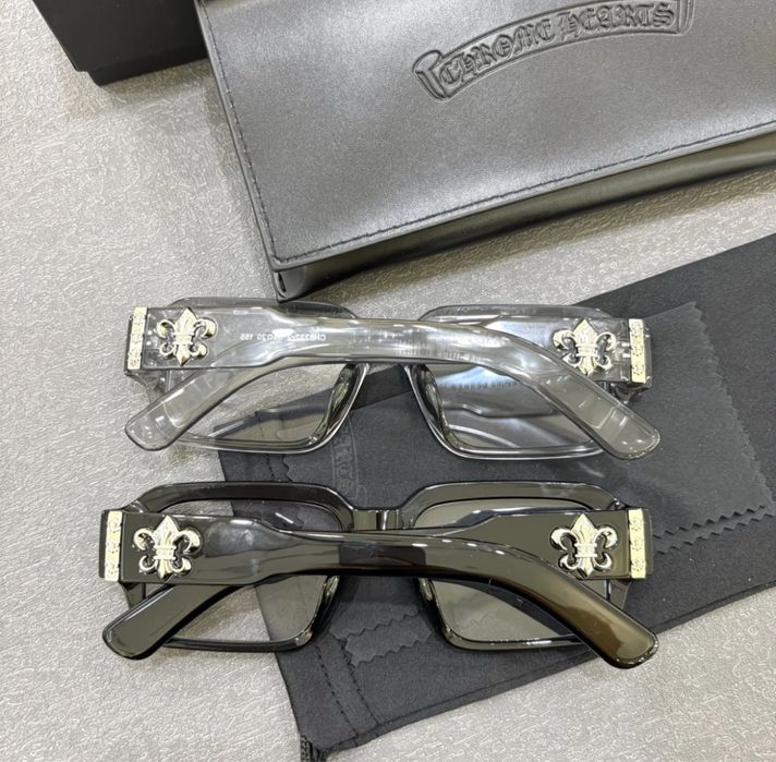 з футлярем Окуляри Chrome Hearts хромхартс sunglasses чорні/сірі