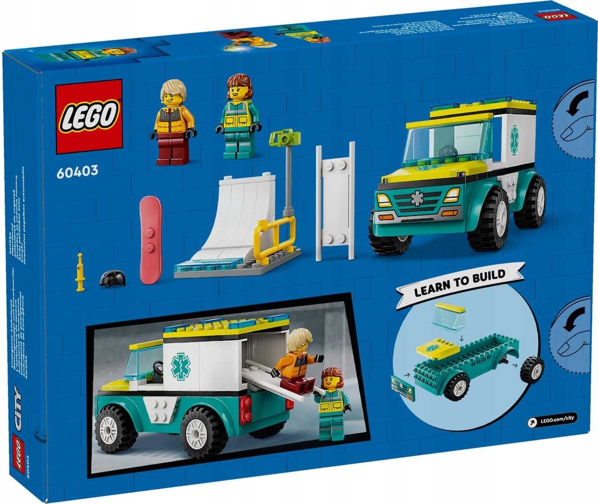 LEGO City 60403 Karetka i Snowboardzista Klocki 4+ *NOWE*
