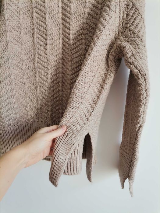 Camisola Rosa Pó com Lã, H&M, Tamanho S