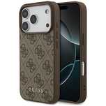 Etui Guess 4G Classic na iPhone 17 Pro - brązowe