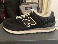 Зимние кроссовки New Balance 574 Winter "Black/White" с мехом