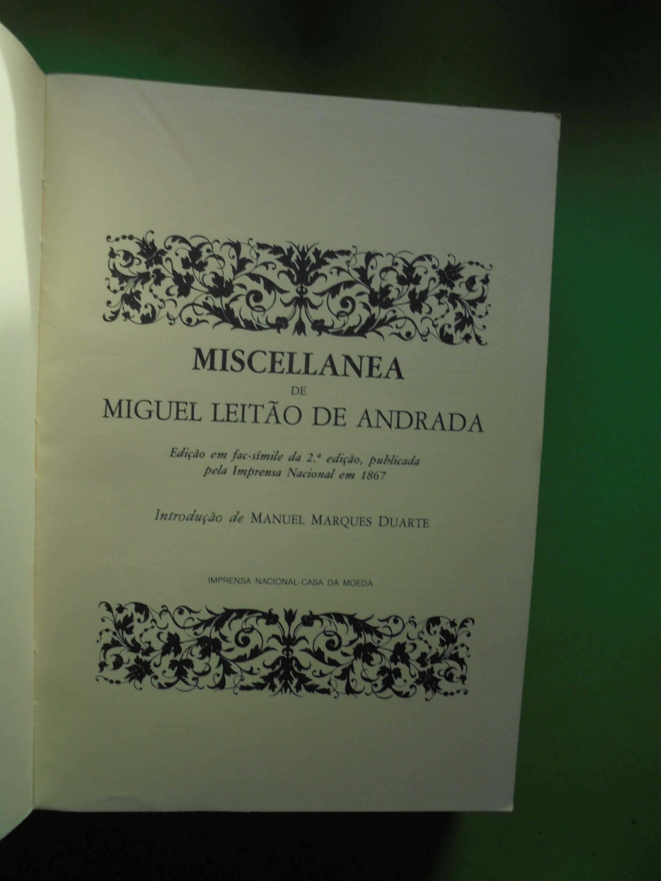 Andrada (Miguel Leitão de);Miscellanea