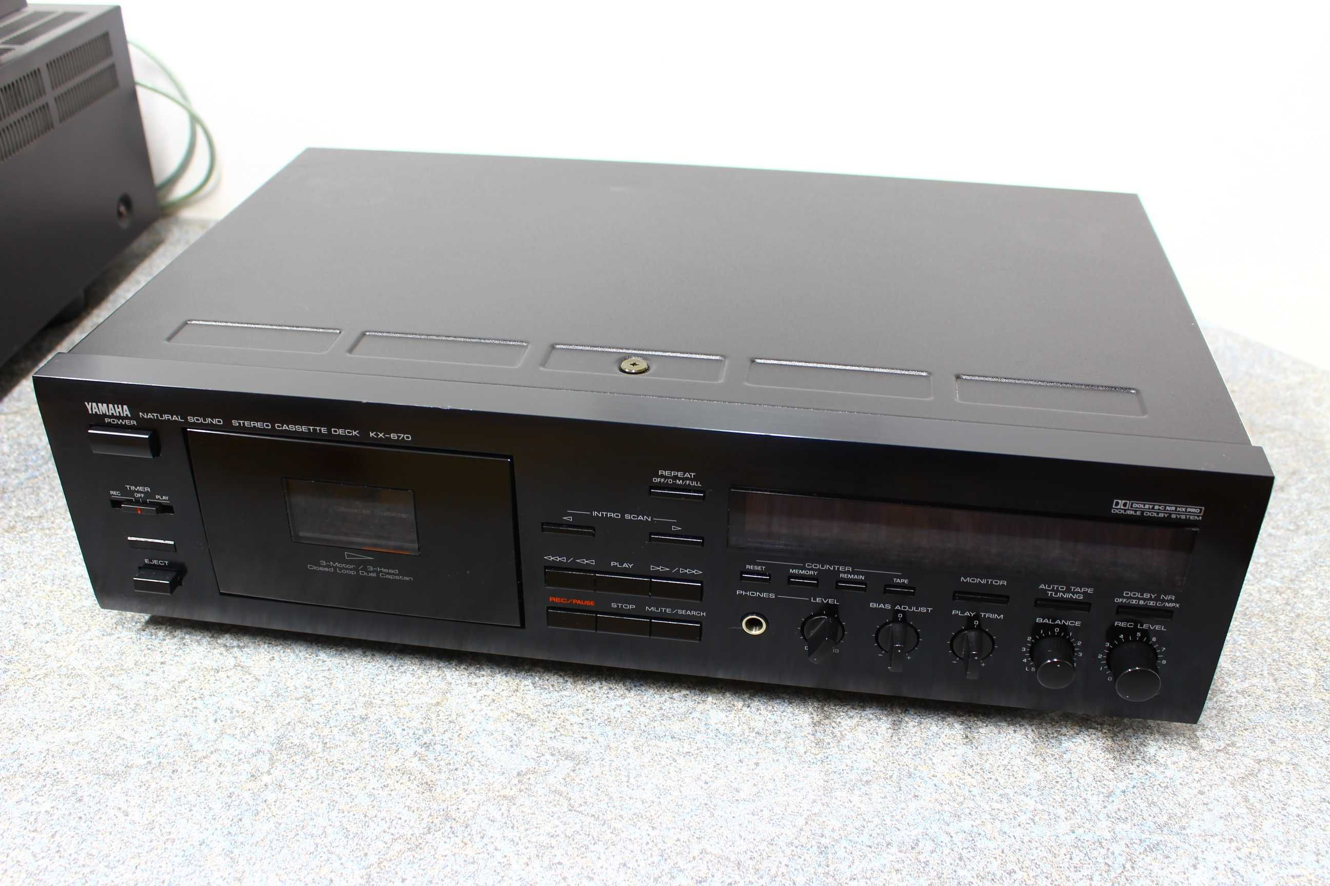 YAMAHA KX-670 magnetofon, 3HEAD, 3MOTOR, Closed Loop Dual Capstan