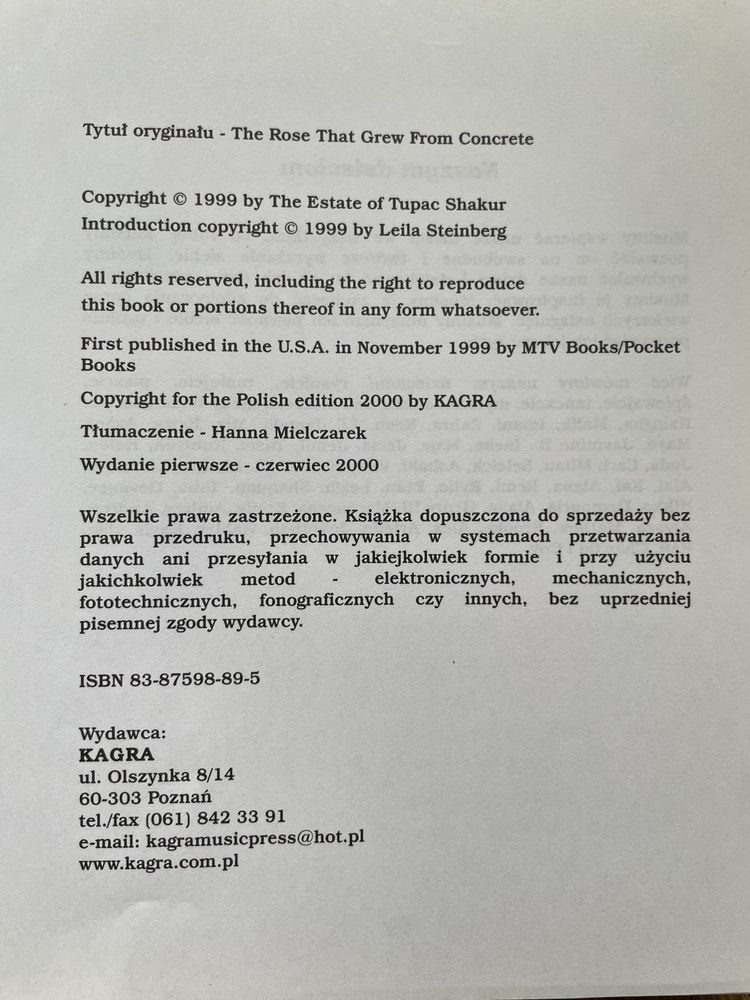 Tupac Amaru Shakur „Róża, która wyrosła na betonie”