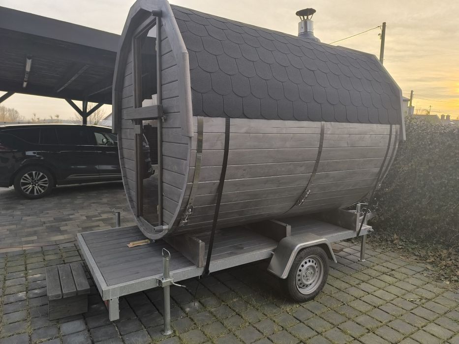 Sauna beczka 2,4mb mobilna