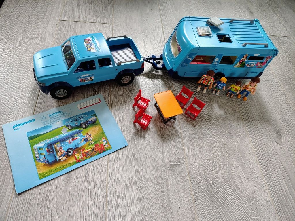 Zestaw Playmobil kamper samochód auto